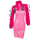 Goddess of Victory: NIKKE Alice Pink Tight Jumpsuit Cosplay Costume - Halloweez