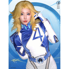 Invisible Woman Cosplay Outfit, Marvel Rivals Sue Storm Full Costume Women Role Play Suit for Game Cos - Halloweez