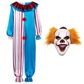IT Evil Killer Clown Cosplay Costume Custom For Halloween Carnival Stage Show