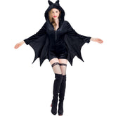 Halloweez Gothic Bat Costume for Adults - Plus Size Halloween Witch Batman Cosplay Party Outfit - Halloweez