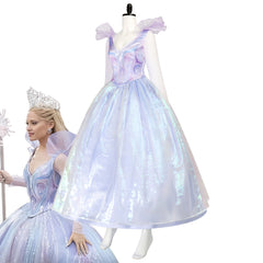 Glinda the Good Witch Cosplay Costume – Wicked Movie-Inspired Elegant Dress for Women - Halloweez