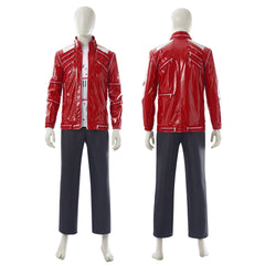 Michael Jackson Iconic Red Suit Cosplay King of Pop Stage Costume Full Set - Halloweez