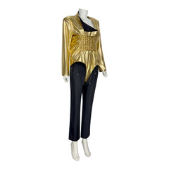 Michael Jackson Gold Jumpsuit Cosplay Costume, Custom Outfit for Stage & Halloween