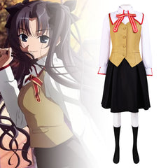 Fate/stay Night Sakura Matou Rin Tohsaka School Uniform Cosplay Costume - Halloweez