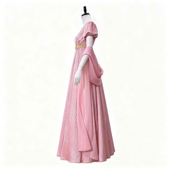 Bridgerton Regency Empire Waist Gown Cosplay, Custom Dress for Halloween & Party