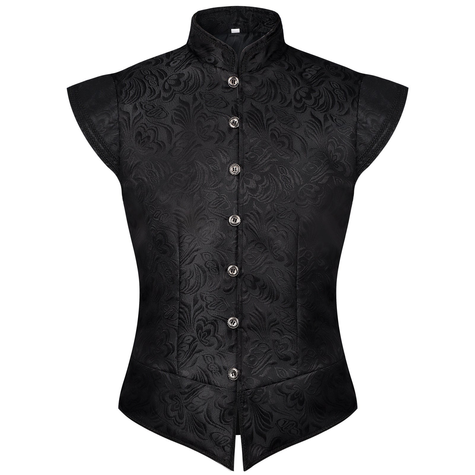 Men’s Renaissance Brocade Vest – Medieval Steampunk Waistcoat for Pirate, Victorian, and Assassin’s Creed Cosplay - Halloweez
