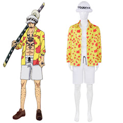 One Piece Film: Red Costume - Complete Trafalgar Law Shirt Set for Halloween Cosplay