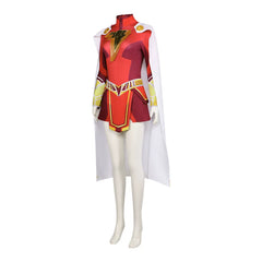 Shazam! Fury Of The Gods Mary Marvel Cosplay Costume Women Superhero Jumpsuit Dress Full Set - Halloweez
