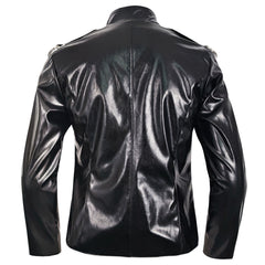Michael Jackson Cosplay Costume, Black Punk Leather Jacket