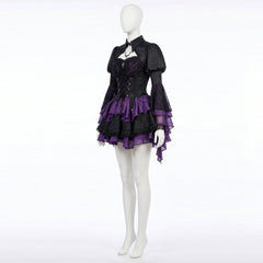 Monster High Elissabat Cosplay Costume, Gothic Punk Vampire Dress, Custom Halloween Outfit