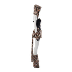 Leopard Cat Girl Cosplay Outfit, Customizable, Halloween Stage Costume