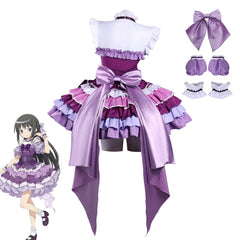 Puella Magi Homura Akemi Cosplay, Custom Magia Purple Stage Dress for Halloween & Comic Con