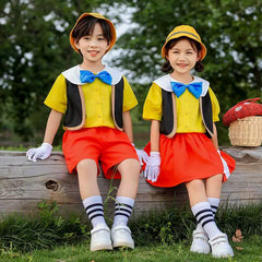 Pinocchio Cosplay Costume, Custom Kids Fairy Tale Outfit for Stage & Halloween
