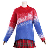 Wednesday S2 Wednesday Addams Ombre Sweater JK Skirt Cosplay,Custom‑Made,Halloween