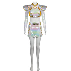 Demon Hunters Zoe & Mila Lumi White Stage Outfit Cosplay Costume
