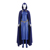 Raven Cosplay Costume Teen Titans, DC Superhero Hooded Cloak Halloween Outfit Custom