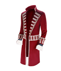 Captain Hook Medieval Pirate Cosplay Coat,Custom for Halloween Stage Performance