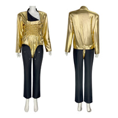 Michael Jackson Gold Jumpsuit Cosplay Costume, Custom Outfit for Stage & Halloween