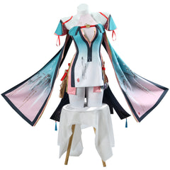 Wuthering Waves Peach Spring Female Cosplay Costume Brush Ink Slant Branch Outfit - Halloweez
