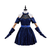 Alien Stage Mizi Cosplay Costume, Dark Blue Velvet Dress, Custom Stage Outfit