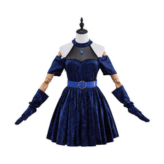 Alien Stage Mizi Cosplay Costume, Dark Blue Velvet Dress, Custom Stage Outfit