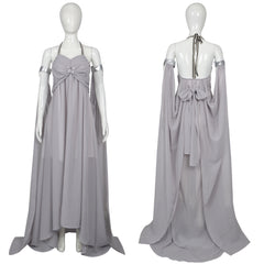 Game of Thrones Daenerys Grey Dress Cosplay Costume For Comic‑Con Halloween