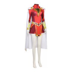 Shazam! Fury Of The Gods Mary Marvel Cosplay Costume Women Superhero Jumpsuit Dress Full Set - Halloweez