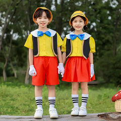 Pinocchio Cosplay Costume, Custom Kids Fairy Tale Outfit for Stage & Halloween