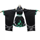 Demon Slayer Tanjiro Kamado Off-Shoulder Short Dress Cosplay Costume, Custom Size for Halloween & Expo