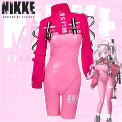 Goddess of Victory: NIKKE Alice Pink Tight Jumpsuit Cosplay Costume - Halloweez