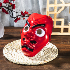 Japanese Red Tengu Noh Mask Cos Prop For Halloween Party