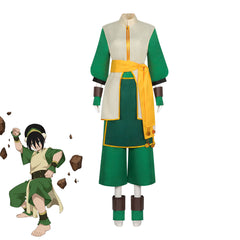 Avatar The Last Airbender Legend of Korra Toph Beifong Cosplay Costume Traditional Training Outfit Full Set - Halloweez