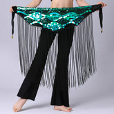 Belly Dance Sequin Long Tassel Waist Chain, Custom Waist Belt for Stage & Halloween
