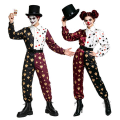Halloween Dark Circus Joker Jumpsuit Costume Custom For Carnival Masquerade Party