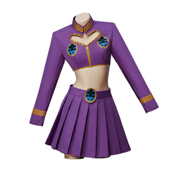 JoJo's Bizarre Adventure Kira Yoshikage Female Cosplay Costume, Custom Anime Outfit