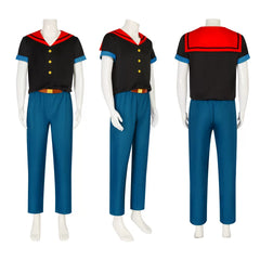 Popeye the Sailor Man Cosplay Costume Classic Sailor Role Play Outfit for Men Halloween Full Set - Halloweez
