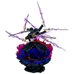 Halloweez Roronoa Zoro Action Figure - Three Heads Six Arms Nine Blades Flow Shura Edition - Halloweez