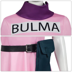 Dragon Ball Bulma Pink Dress Cosplay Costume For Comic‑Con Halloween