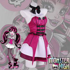 Monster High Draculaura Cosplay Costume Women Vampire Corset Lolita Short Dress Full Set - Halloweez