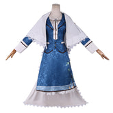 Liliana Cosplay Costume from Piofiore: Fated Memories Full Set Vintage Blue Dress Outfit for Game Fans