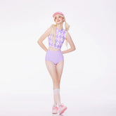 2026 Rainbow Series Dopamine Swimsuit, Playful Girl Split Skirt Tankini, Cute One-Pieces Micro Bikini, Fashion Bathing Suits for Vacation Hot Spring - Halloweez