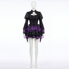 Monster High Elissabat Cosplay Costume, Gothic Punk Vampire Dress, Custom Halloween Outfit