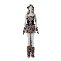 Leopard Cat Girl Cosplay Outfit, Customizable, Halloween Stage Costume