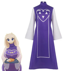 Undertale Toriel Cosplay Costume Long Dress Full Set Game Character Outfit - Halloweez