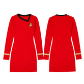 Star Trek Red Cosplay Dress, Women Uniform Costume, Custom-Made Halloween Outfit