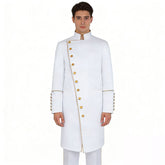 Steampunk Prince Adult Military Jacket – Gold Piping, Victorian Formal Cosplay Costume for Weddings, Parties & Theatrical Performances - Halloweez