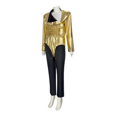 Michael Jackson Gold Jumpsuit Cosplay Costume, Custom Outfit for Stage & Halloween