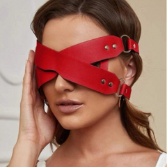 Women Faux Leather Blindfold Mask, Custom for Halloween & Cosplay Party