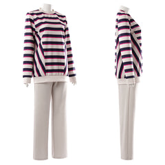 Stranger Things Cosplay Striped Sweatshirt Set,Custom‑Made,Halloween Stage