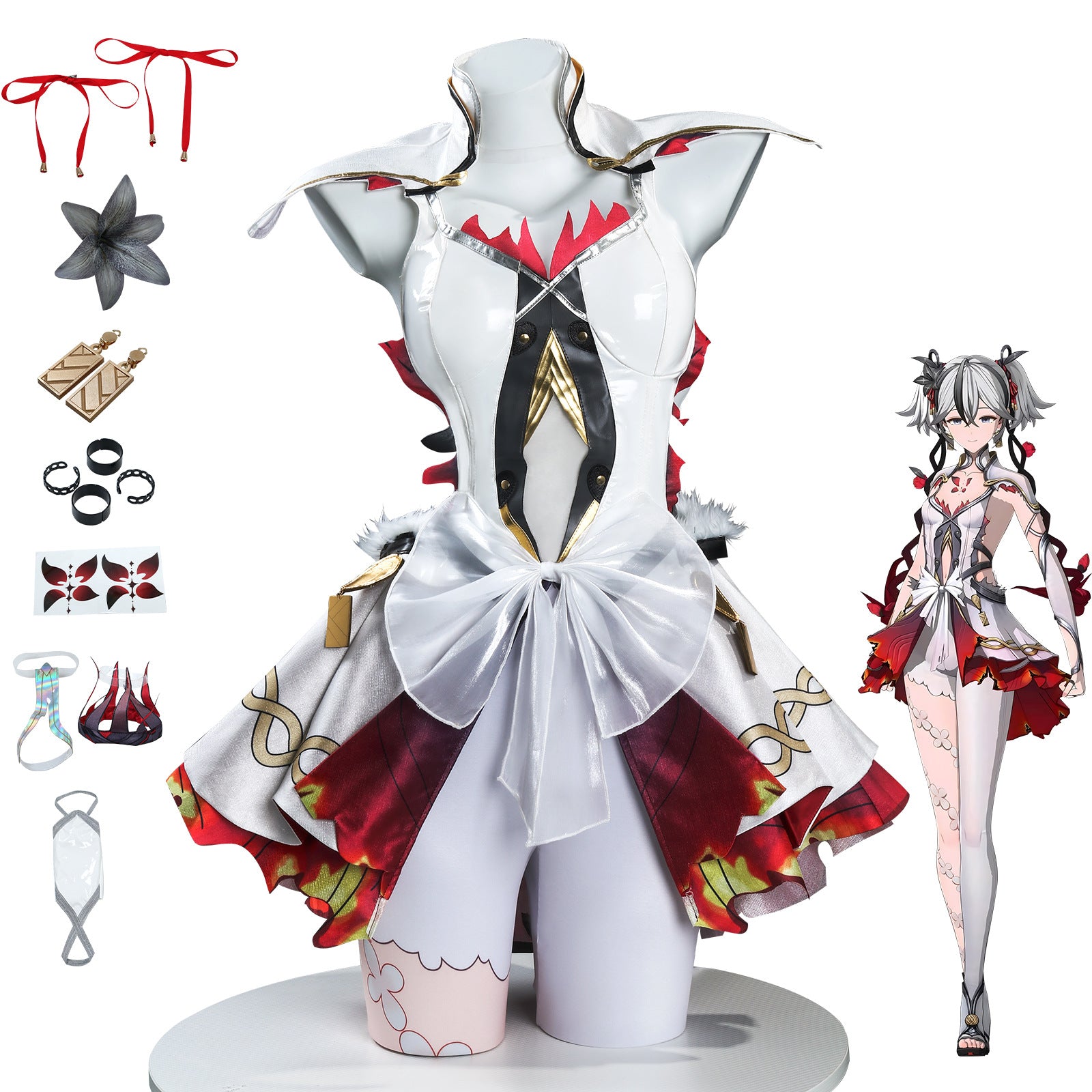 Wuthering Waves Camellya Cosplay Dress Set Anime Game Role Play Full Outfit - Halloweez